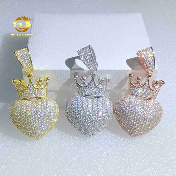 ale crown heart pendant vvs moissanite jewelry 925 silver customized hip hop heart pendants for decoration
ale crown heart pendant vvs moissanite jewelry 925 silver customized hip hop heart pendants for decoration
