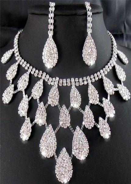 earrings necklace crystal drop neclace rhinestone wedding bridal jewelry set fashion9869133, Silver
earrings necklace crystal drop neclace rhinestone wedding bridal jewelry set fashion9869133, Silver