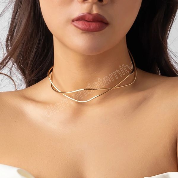 vintage metal wire torques choker necklace women collar punk gold color open cuff adjustable chain grunge jewelry men, Golden;silver
vintage metal wire torques choker necklace women collar punk gold color open cuff adjustable chain grunge jewelry men, Golden;silver