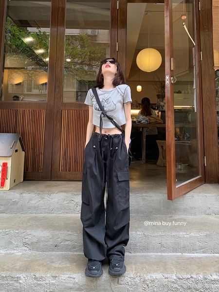 women s pants s houzhou y2k drawstring black cargo parachute women harajuku streetwear oversize wide leg straight trousers female pockets 23, Black;white
women s pants s houzhou y2k drawstring black cargo parachute women harajuku streetwear oversize wide leg straight trousers female pockets 23, Black;white