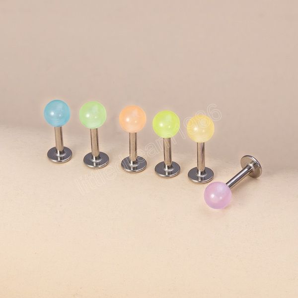 6pcs glow in dark lip ring ear piercing luminous stud earrings cartilage helix tragus body jewelry surgical steel labret bar, Slivery;golden
6pcs glow in dark lip ring ear piercing luminous stud earrings cartilage helix tragus body jewelry surgical steel labret bar, Slivery;golden