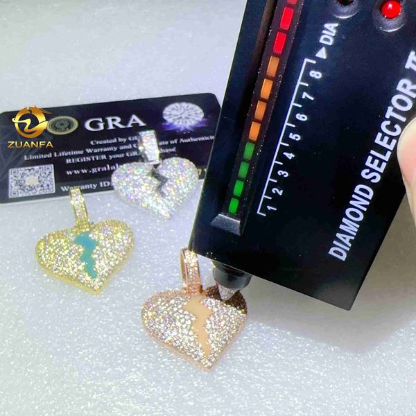 ale custom broken heart pendant iced out hip hop jewelry sterling silver colored heart pendants with gra certificate
ale custom broken heart pendant iced out hip hop jewelry sterling silver colored heart pendants with gra certificate