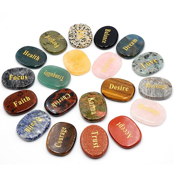 inspirational lettered hope dream healing irregular thumb worry stone natural crystal reiki treatment minerals massage craft ornaments, Black
inspirational lettered hope dream healing irregular thumb worry stone natural crystal reiki treatment minerals massage craft ornaments, Black