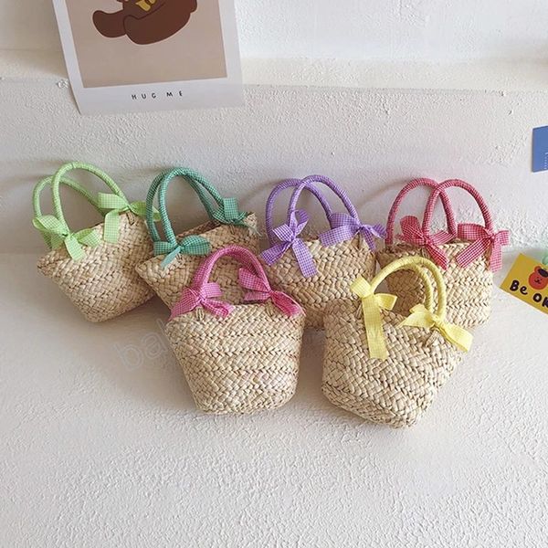 cute summer children's straw shoulder bag sweet bow baby girls basket handbags contrast color small bucket bag for kids tote, White
cute summer children's straw shoulder bag sweet bow baby girls basket handbags contrast color small bucket bag for kids tote, White