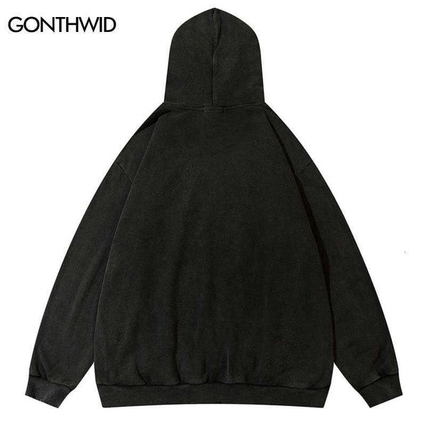 

Hoddie Sweatshirts Fashion Vintage Hoodie Sweatshirt Y2K Mens Grunge Hip Hop Ripped Embroidery Teeth Patch Hooded Streetwear Harajuku Punk Gothic, White