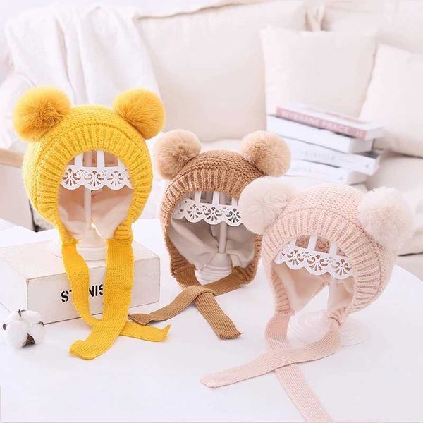 caps hats double pompom baby warm knitted girls' boys' autumn winter solid color earmuffs children's beanie hat g220522, Yellow
caps hats double pompom baby warm knitted girls' boys' autumn winter solid color earmuffs children's beanie hat g220522, Yellow