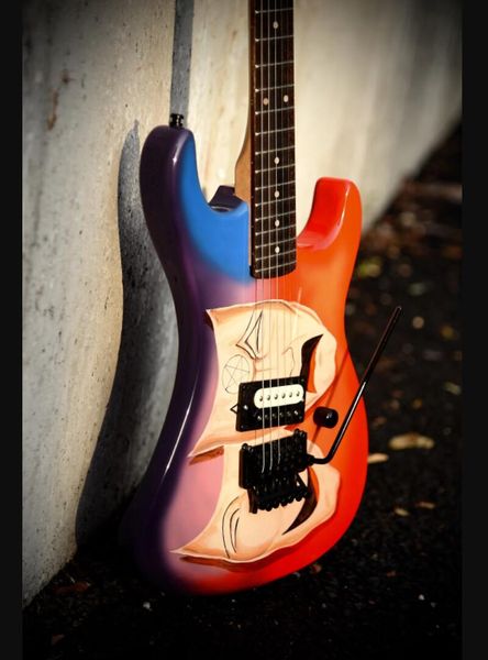 rare motleycrue krame baretta special custom mick mars theater of pain electric guitar, floyd rose tremolo, black hardware
rare motleycrue krame baretta special custom mick mars theater of pain electric guitar, floyd rose tremolo, black hardware