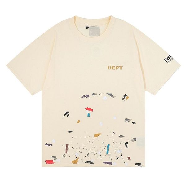 2023 gal lavin mens designer t shirt casual man womens tees hand-painted ink splash graffiti letters loose short-sleeved round neck clothes, White
2023 gal lavin mens designer t shirt casual man womens tees hand-painted ink splash graffiti letters loose short-sleeved round neck clothes, White
