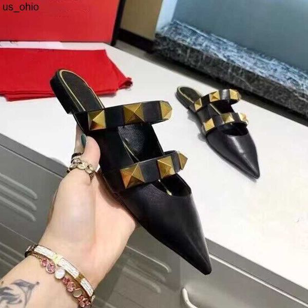 sandals summer studded sandals designer closed slippers comfortable leather elegant flower flat shoes j230522, Black
sandals summer studded sandals designer closed slippers comfortable leather elegant flower flat shoes j230522, Black