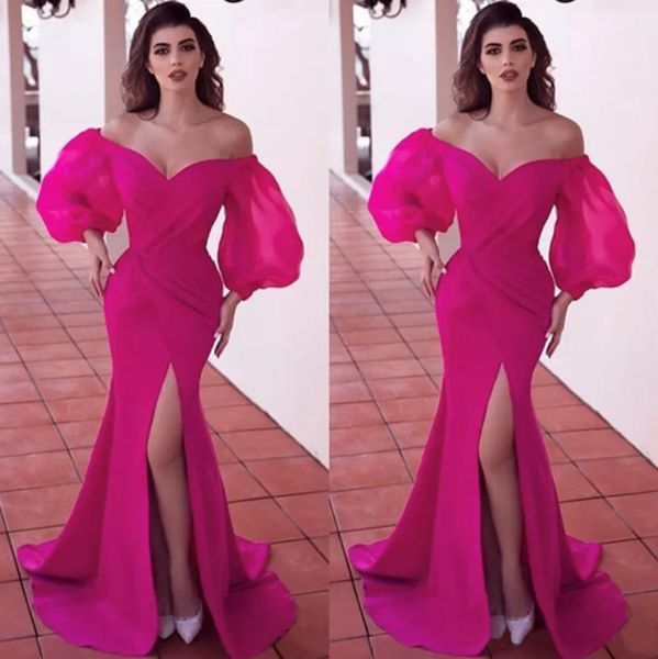 new evening dresses formal prom party gown mermaid off-shoulder long sleeve floor-length sweep train organza satin long backless split, Black
new evening dresses formal prom party gown mermaid off-shoulder long sleeve floor-length sweep train organza satin long backless split, Black
