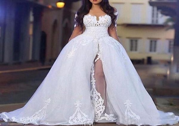 2019 arabic white elegant off the shoulder wedding dresses with overskirt long sleeve lace bridal dress wedding ball gowns detacha9551720
2019 arabic white elegant off the shoulder wedding dresses with overskirt long sleeve lace bridal dress wedding ball gowns detacha9551720