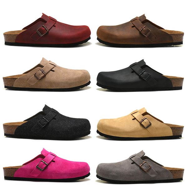 2023 boston clogs sandals designer oiled leather bag head pull suede cork silders outdoor autumn winter loafers classic tan brown black fash
2023 boston clogs sandals designer oiled leather bag head pull suede cork silders outdoor autumn winter loafers classic tan brown black fash