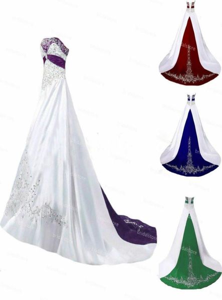 civil gothic white and purple wedding dresses with embroidery vintage plus size satin country boho bridal gowns green red black bo2939528
civil gothic white and purple wedding dresses with embroidery vintage plus size satin country boho bridal gowns green red black bo2939528