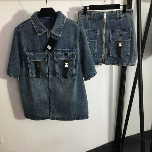 23ss womens designer clothing skirt set safety buckle tooling pocket lapel short sleeve denim coat zipper high waist denim short half skirt, White
23ss womens designer clothing skirt set safety buckle tooling pocket lapel short sleeve denim coat zipper high waist denim short half skirt, White