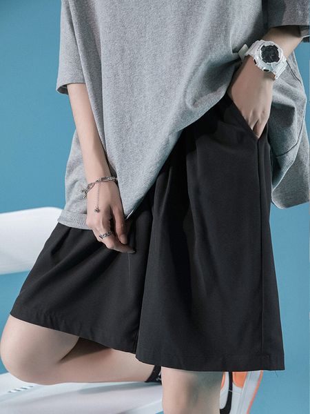 women s shorts legible summer women casual loose solid elastic waist straight for woman 230522, White;black
women s shorts legible summer women casual loose solid elastic waist straight for woman 230522, White;black