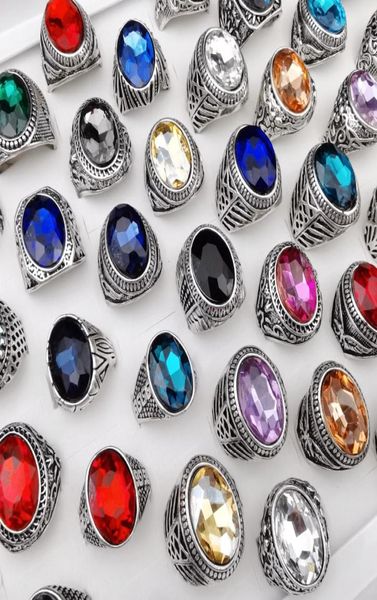 50pcslot luxury gemstone rings punk vintage ring for women men gift jewelry with emerald sapphire ruby gemstone rings for wedding6972193, Silver
50pcslot luxury gemstone rings punk vintage ring for women men gift jewelry with emerald sapphire ruby gemstone rings for wedding6972193, Silver