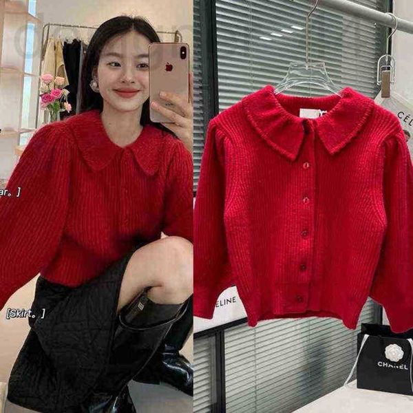 women's sweaters luxuriousautumn and winter red doll neck lapel lantern sleeve knitted short sweater women cnjw, White;black
women's sweaters luxuriousautumn and winter red doll neck lapel lantern sleeve knitted short sweater women cnjw, White;black