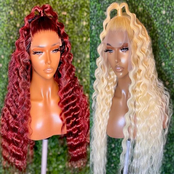 burgundy 613 blonde deep wave synthetic lace front wigs heat resistant fiber for women pre plucked daily cosplay wigs, Black
burgundy 613 blonde deep wave synthetic lace front wigs heat resistant fiber for women pre plucked daily cosplay wigs, Black