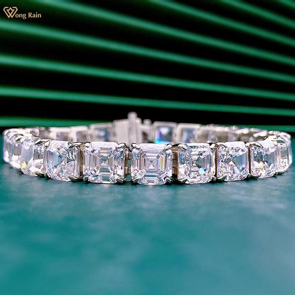 bangle wong rain 100% 925 sterling silver asscher cut 7*7 mm created moissanite gemstone simple charm bracelet bangle fine jewelry gift, Black
bangle wong rain 100% 925 sterling silver asscher cut 7*7 mm created moissanite gemstone simple charm bracelet bangle fine jewelry gift, Black