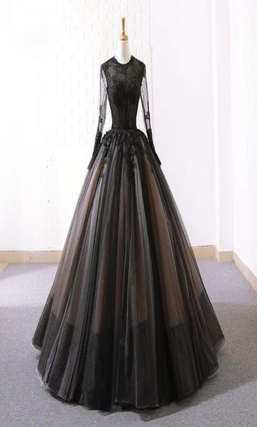 vintage black nude gothic wedding dresses with long sleeves jewel neck floor length non white bridal gowns with color custom made4326986
vintage black nude gothic wedding dresses with long sleeves jewel neck floor length non white bridal gowns with color custom made4326986