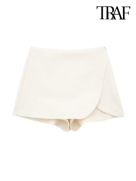 women s shorts traf women fashion pareo style self overlay skirts vintage high waist side zipper female skort mujer 230522, White;black
women s shorts traf women fashion pareo style self overlay skirts vintage high waist side zipper female skort mujer 230522, White;black