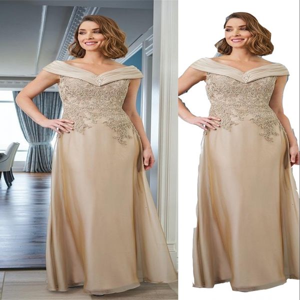 2023 elegant champagne mother of bride dresses cap sleeves off shoulder chiffon lace appliques crystal floor length plus size custom wedding, Black;red
2023 elegant champagne mother of bride dresses cap sleeves off shoulder chiffon lace appliques crystal floor length plus size custom wedding, Black;red