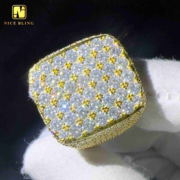 ale jewelry yellow gold plated rings hip hop engagement round moissanite square rings, Silver
ale jewelry yellow gold plated rings hip hop engagement round moissanite square rings, Silver