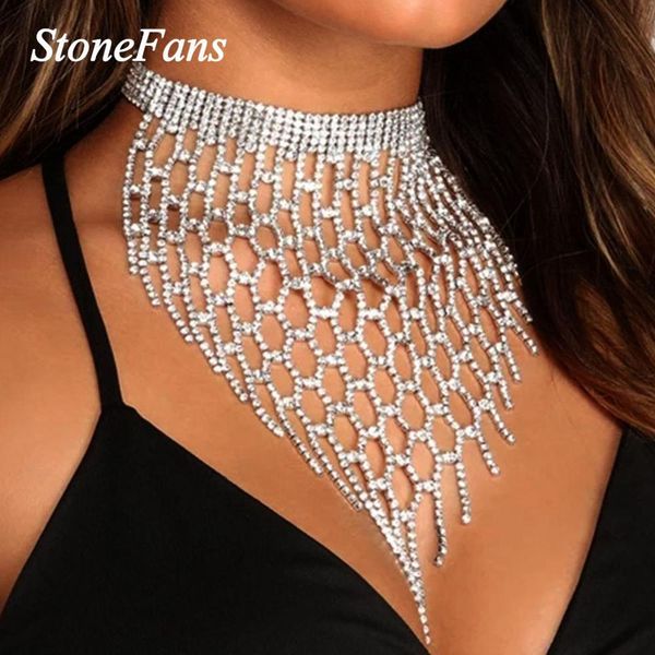 necklaces stonefans exaggerated long tassel rhinestone choker necklace for women statement bling crystal big necklace chunky jewelry, Silver
necklaces stonefans exaggerated long tassel rhinestone choker necklace for women statement bling crystal big necklace chunky jewelry, Silver