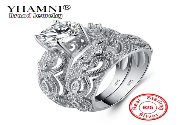 yhamni new 2pcs hollow love heart flower ring 100 925 sterling silver engagement wedding ring set jewelry for women lra02669465589, Slivery;golden
yhamni new 2pcs hollow love heart flower ring 100 925 sterling silver engagement wedding ring set jewelry for women lra02669465589, Slivery;golden