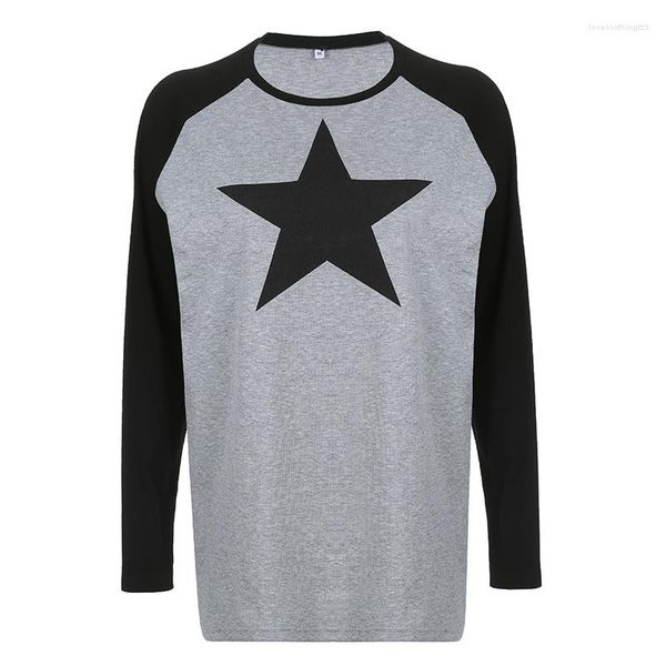 women's t shirts cyber y2k pullover t-shirts women patchwork harajuku clothes full sleeve preppy star grey female kawaii vintage top, White
women's t shirts cyber y2k pullover t-shirts women patchwork harajuku clothes full sleeve preppy star grey female kawaii vintage top, White