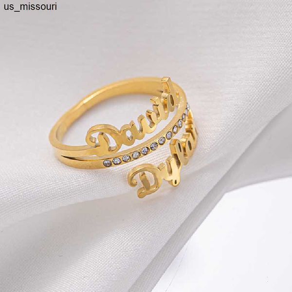 band rings 2022new diamond custom double name ring stainless steel letters rings personalized hollow diamond name ring for women's gift, Silver
band rings 2022new diamond custom double name ring stainless steel letters rings personalized hollow diamond name ring for women's gift, Silver