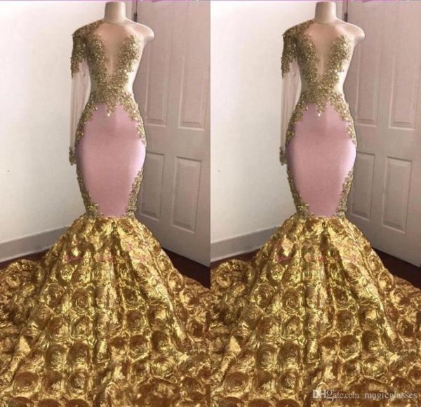 african mermaid prom dresses sheer jewel neck gold appliqued one shoulder sweep train 3d flowers evening formal party gown pageant7446201, Black
african mermaid prom dresses sheer jewel neck gold appliqued one shoulder sweep train 3d flowers evening formal party gown pageant7446201, Black