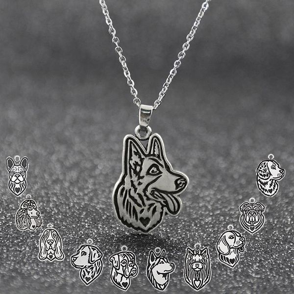 necklaces vintage 11 style dog breeds pet french bulldog poodle german shepherd pendant necklace for women stainless steel long chain gift, Silver
necklaces vintage 11 style dog breeds pet french bulldog poodle german shepherd pendant necklace for women stainless steel long chain gift, Silver