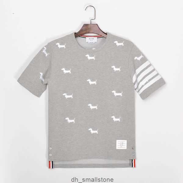 short sleeve shirt button brand tb summer striped jacquard heavy industry puppy embroidery slim short sleeve t-shirt men's fashion crew, White;black
short sleeve shirt button brand tb summer striped jacquard heavy industry puppy embroidery slim short sleeve t-shirt men's fashion crew, White;black
