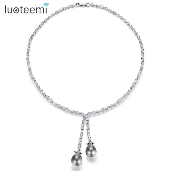 necklaces luoteemi romantic long tennis chain gray waterdrop imitation pearls necklace for women wedding bridal choker necklace collares, Silver
necklaces luoteemi romantic long tennis chain gray waterdrop imitation pearls necklace for women wedding bridal choker necklace collares, Silver