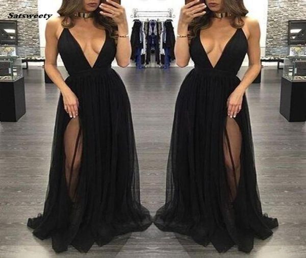 new high side split tulle prom dresses black deep v neck long women skirts formal party evening gowns vestidos de baile8837035
new high side split tulle prom dresses black deep v neck long women skirts formal party evening gowns vestidos de baile8837035