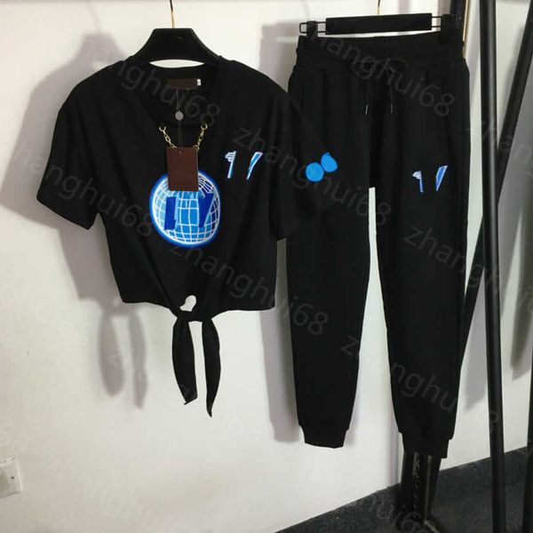 23ss women pants sets casual suit womens designer clothing monogram print lace-up waist close short crop short sleeve t-shirt elastic waist, White
23ss women pants sets casual suit womens designer clothing monogram print lace-up waist close short crop short sleeve t-shirt elastic waist, White