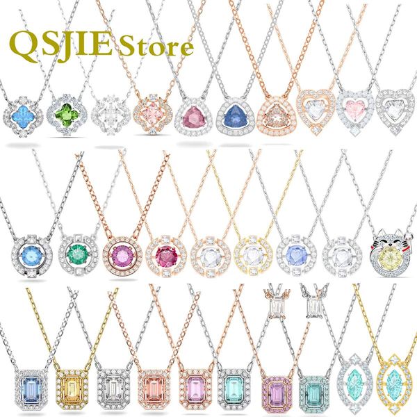 necklaces qsjie highquality swa 2022 new beating heartwoman clavicle chain jumping geometric circular crystal pendant necklace, Silver
necklaces qsjie highquality swa 2022 new beating heartwoman clavicle chain jumping geometric circular crystal pendant necklace, Silver