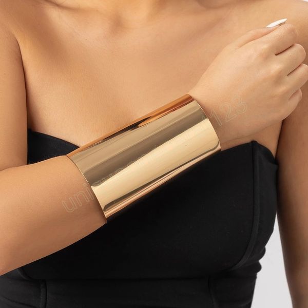 exaggerated punk smooth glossy metal open cuff bangles for women vintage long big wide arm bracelet jewelry men, Black
exaggerated punk smooth glossy metal open cuff bangles for women vintage long big wide arm bracelet jewelry men, Black
