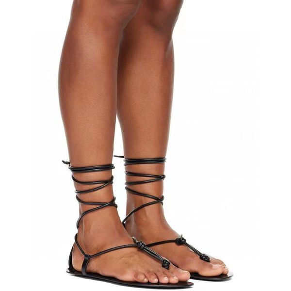 the row flat knot sandal in suede spring summer women cowhide rome strappy sandals fashion designer flat sandal size 35-40, Black
the row flat knot sandal in suede spring summer women cowhide rome strappy sandals fashion designer flat sandal size 35-40, Black