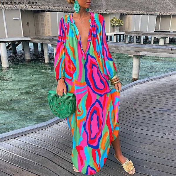 casual dresses 2023 women boho print loose beach dress elegant deep v-neck maxi dress ladies long sleeve oversized dresses robe longue j2305, Black;gray
casual dresses 2023 women boho print loose beach dress elegant deep v-neck maxi dress ladies long sleeve oversized dresses robe longue j2305, Black;gray