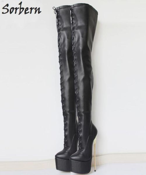 sorbern mette black crotch high boots 2017 new women 22cm ultra high heel laceup platform gold metal stiletto heels pointed toe o6515059
sorbern mette black crotch high boots 2017 new women 22cm ultra high heel laceup platform gold metal stiletto heels pointed toe o6515059