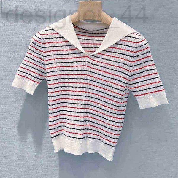 women's knits & tees luxuriousnew style knitwear navy collar stripe short versatile thin isilk sleeved clothes summer qfvo, White
women's knits & tees luxuriousnew style knitwear navy collar stripe short versatile thin isilk sleeved clothes summer qfvo, White
