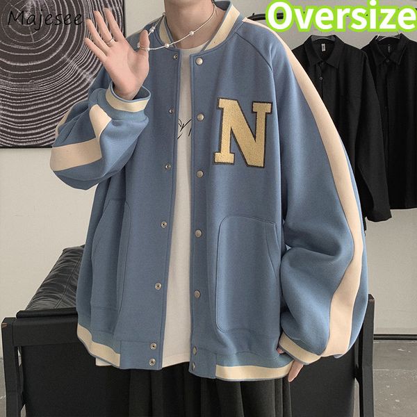 men s jackets autumn men hip pop single breasted baseball coats teens preppy casual loose outerwear bomber s 3xl letter jacket mens bf 23052, Black;brown
men s jackets autumn men hip pop single breasted baseball coats teens preppy casual loose outerwear bomber s 3xl letter jacket mens bf 23052, Black;brown