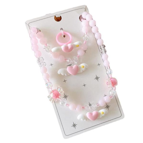 heart beaded stretch necklace bracelet ring set little princess bow candy jewelry girl play birthday gift christmas party favors pink moon s, Red;brown
heart beaded stretch necklace bracelet ring set little princess bow candy jewelry girl play birthday gift christmas party favors pink moon s, Red;brown