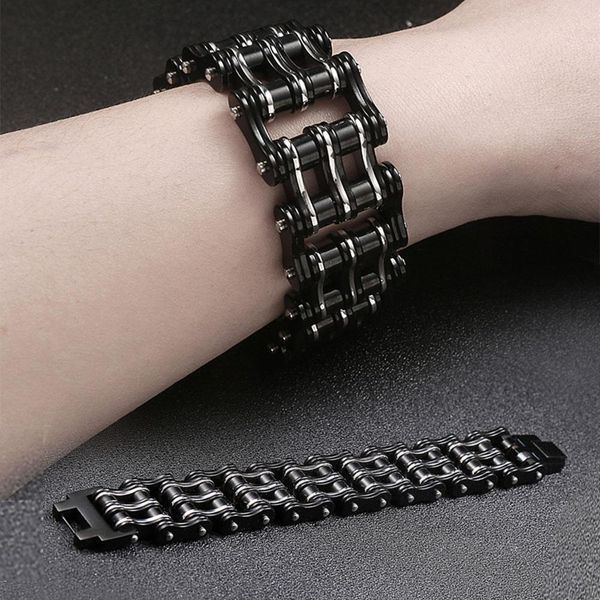 bangle punk men's heavy chain bracelets bangles black biker bicycle motorcycle chain link bracelets for men stainless steel jewelry
bangle punk men's heavy chain bracelets bangles black biker bicycle motorcycle chain link bracelets for men stainless steel jewelry