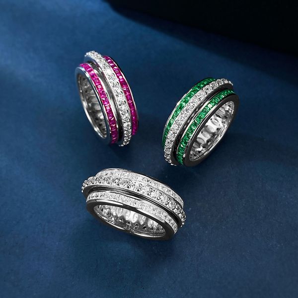 eternity emerald ruby diamond ring 100% real 925 sterling silver party wedding band rings for women bridal engagement jewelry, Slivery;golden
eternity emerald ruby diamond ring 100% real 925 sterling silver party wedding band rings for women bridal engagement jewelry, Slivery;golden