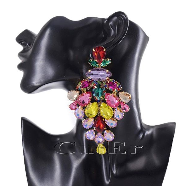 knot cuier 4.6" stunning and ultra glamorous rhinestones women huge earrings gold multi color wedding jewelry earrings drag queen, Silver
knot cuier 4.6" stunning and ultra glamorous rhinestones women huge earrings gold multi color wedding jewelry earrings drag queen, Silver