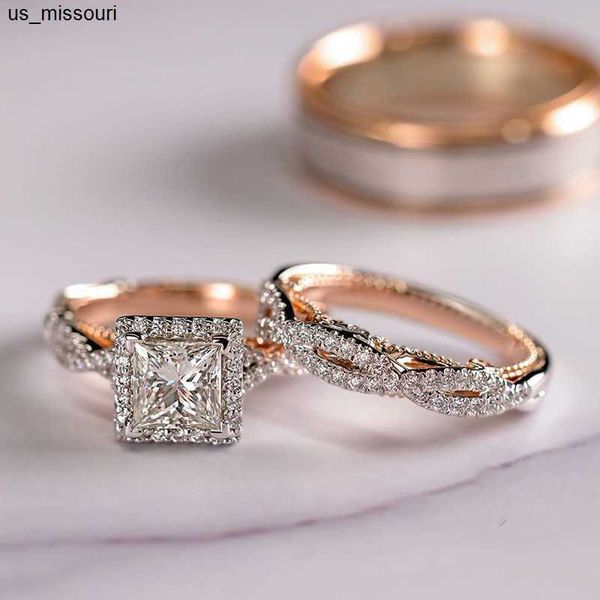band rings 18k rose gold princess real diamond ring for women anillos mujer bizuteria gemstone femme loves jewelry set rose gold rings j2305, Silver
band rings 18k rose gold princess real diamond ring for women anillos mujer bizuteria gemstone femme loves jewelry set rose gold rings j2305, Silver