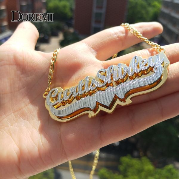 necklaces double newcustomized name necklace gold plated nameplate 3d necklace personalized choker women double layer name necklace gifts, Silver
necklaces double newcustomized name necklace gold plated nameplate 3d necklace personalized choker women double layer name necklace gifts, Silver